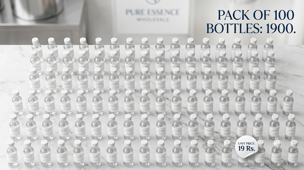 Plain bottles (minimum order of 100 bottles).